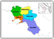 Cartina della Campania